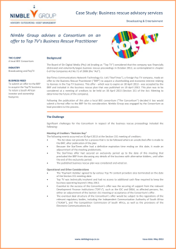 Nimble Group advises a Consortium on an offer to Top TV`s