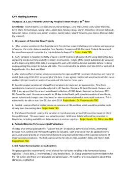 ICVR Meeting Summary Thursday 18.5.2017 Helsinki University