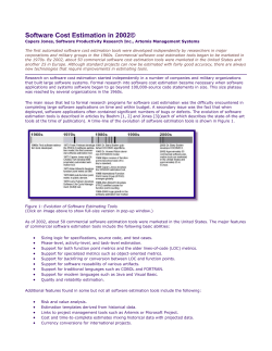 Software Cost Estimation in 2002