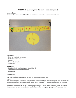 RACE TO 10 (A board game that can be used at any time!) Lesson