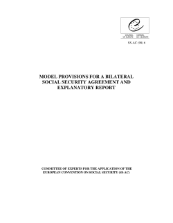 model provisions for a bilateral social security agreement and