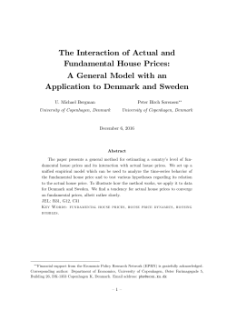 The Interaction of Actual and Fundamental House Prices: A General