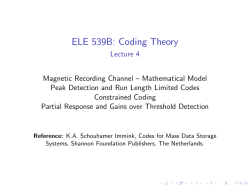 ELE 539B: Coding Theory