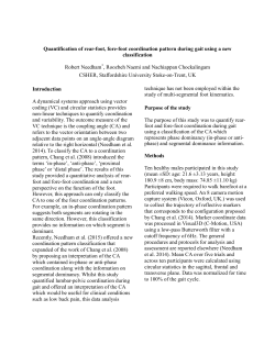 Quantification of rear-foot, fore-foot coordination pattern during gait