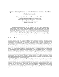 Optimal Timing Control of Switched Linear Systems Based on Partial