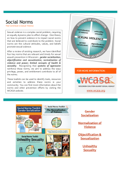 Social Norms - the Wisconsin Coalition Against Sexual Assault