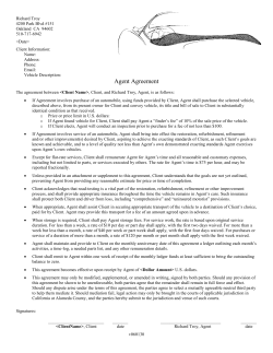 Agent Agreement