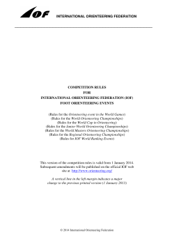 Competition Rules for IOF Foot Orienteering Events