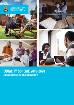 equality scheme 2016-2020 - University of Birmingham