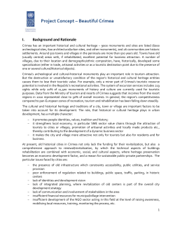 Project Concept – Beautiful Crimea I. Background and