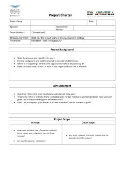 Project Charter template