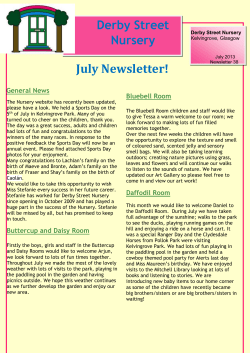July Newsletter! - Derby Street Nursery