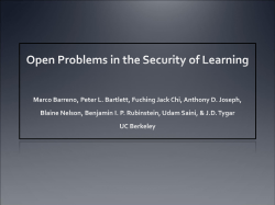 Open Problems in the Security of Learning