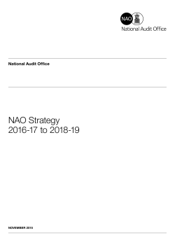 NAO Strategy 2016-17 to 2018-19