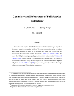 Genericity and Robustness of Full Surplus Extraction"