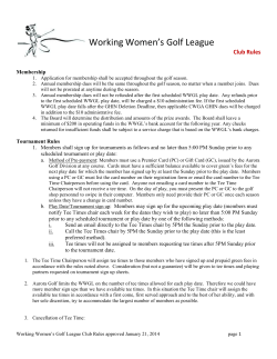 2010 WWGL Club Rules