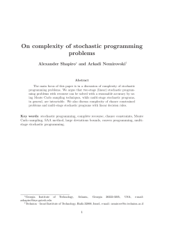 On complexity of stochastic programming problems