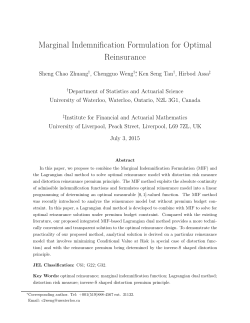 Marginal Indemnification Formulation for Optimal Reinsurance