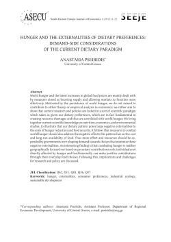 hunger and the externalities of dietary preferences