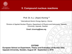 Compound nucleus reactions