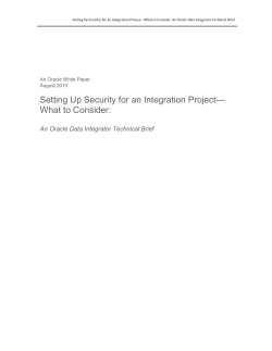 Setting Up Security for an Integration Project