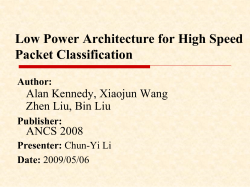 Low Power Architecture - CSIE -NCKU