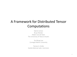 Anatomy of Computation with Tensors in Parallel