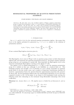 HOMOLOGICAL PROPERTIES OF QUANTUM PERMUTATION