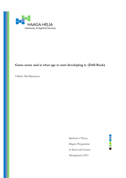 Game sense and at what age to start developing it. (Drill