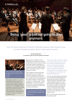 Being `good` is just not going to play anymore.