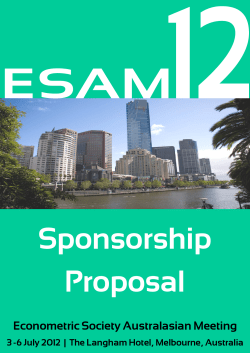 Econometric Society Australasian Meeting
