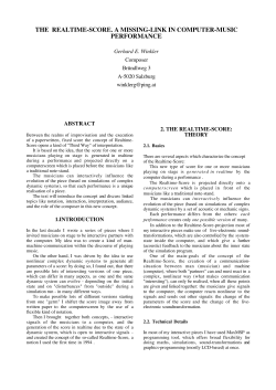 the realtime-score. a missing-link in computer