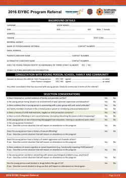 Early intervention youth boot camp program referral form