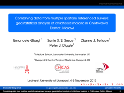 Combining data from multiple spatially referenced surveys