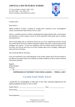 EOI Term 2 Chess Club - Cronulla South ​Public School