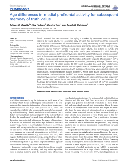 Age differences in medial prefrontal activity for subsequent memory