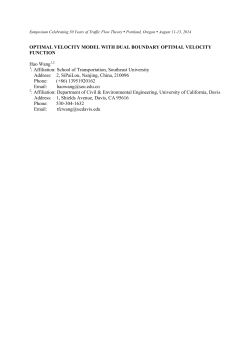OPTIMAL VELOCITY MODEL WITH DUAL BOUNDARY OPTIMAL