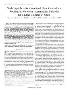 Nash equilibria for combined flow control and routing - Sophia