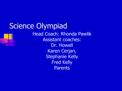 Startown Science Olympiad powerpoint