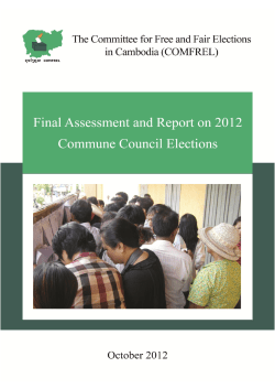 Final Assessment and Report on​ 2012 Commune