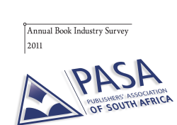 2011 PASA Annual Book Industry Survey