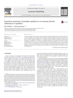 Parametric persistence of multiple equilibria in an economy directly
