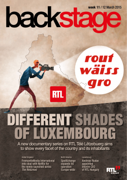 A new documentary series on RTL T&eacute;l&eacute; L&euml;tzebuerg aims to show