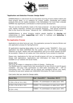 Application and Selection Info Document