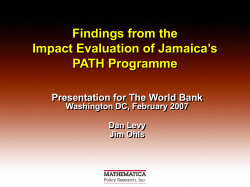 Findings from the Impact Evaluation of