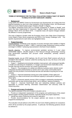 the final evaluation consultancy of waste to