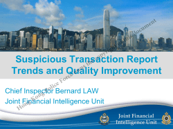 Suspicious Transaction Report Trends and Quality Improvement