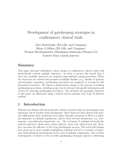 Development of gatekeeping strategies in confirmatory