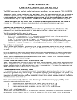 Playing Above Age Guidelines
