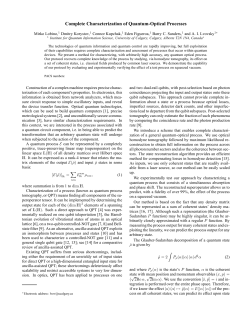 Complete Characterization of Quantum-Optical Processes